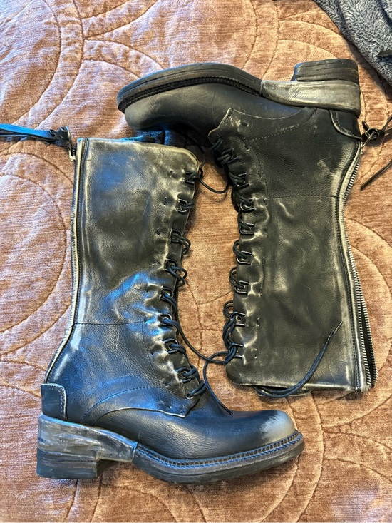 A.S.98 Shoes - As98 Lace-Up Leather Mid-Calf Boots for Women